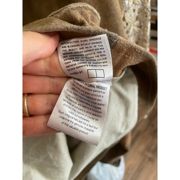 Vintage Distressed Leather Suede Barn Coat Mens Size Large - Picture 6 of 6